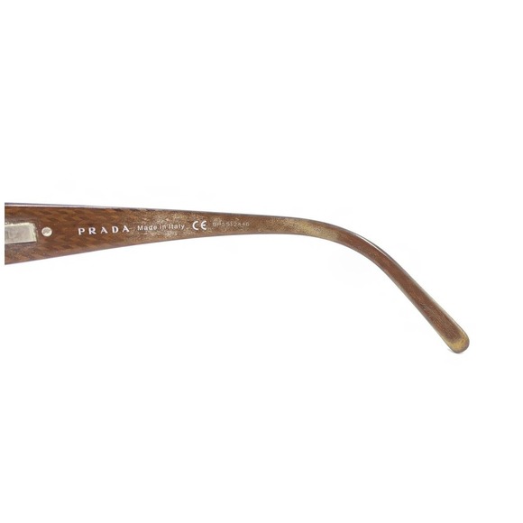 Prada VPR 03H 7BP-1O1 Brown Rectangle Eyeglasses Frames 51-16 135 Italy Designer - Picture 9 of 12